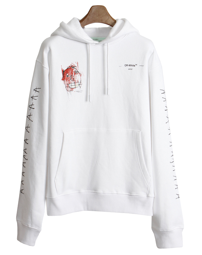 off white basquiat graphic hoodie